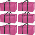 ClearSpace Oversized Moving Bags - Heavy-Duty Storage Bags with Backpack Straps & Zippers | 8 Pack for Easy Packing