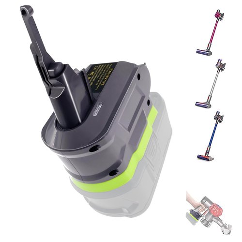 UNIKI 2-in-1 Adapter for Ryobi 18V Lithium Battery Work for Dyson V7 V8 Motorhead Pro,V7 V8 Trigger,V7 V8HEPA,V7 V8 Fluffy,V7 V8Mattress,V7 V8 Absolute,V7 V8 Car+Boat Vacuum Cleaners