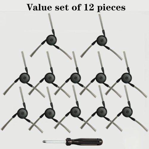 (12 Pack) Side Brush Replacement Compatible with Dreame X40 Ultra/X50 Ultra/L40 Ultra/D20 Pro Plus, Aqua10 Ultra Roller/Pro Track, Mova P50 Ultra/P50 Pro Ultra/P10 Pro Ultra/V50 Ultra Robot Vacuum