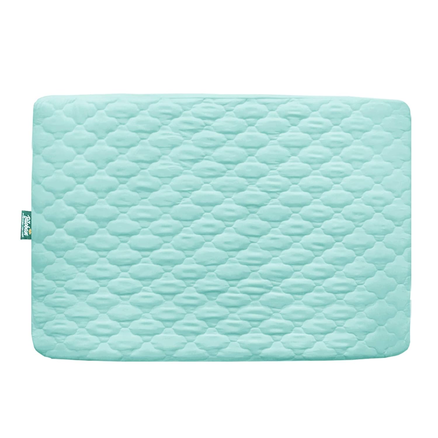 Skiennix Waterproof Playard Sheet Protector - Quilted Design for 39" X 27" Baby Mattresses | Aqua Color