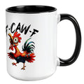 YKSINX Funny Coffee Mug for Women Men,15oz Ceramic cawf Chicken Cup,Novelty Coffee Mugs,Funny Birthday Gifts for Friends,Family,Fun White Elephant Gifts for Adults,Unique Office Gifts for Coworkers