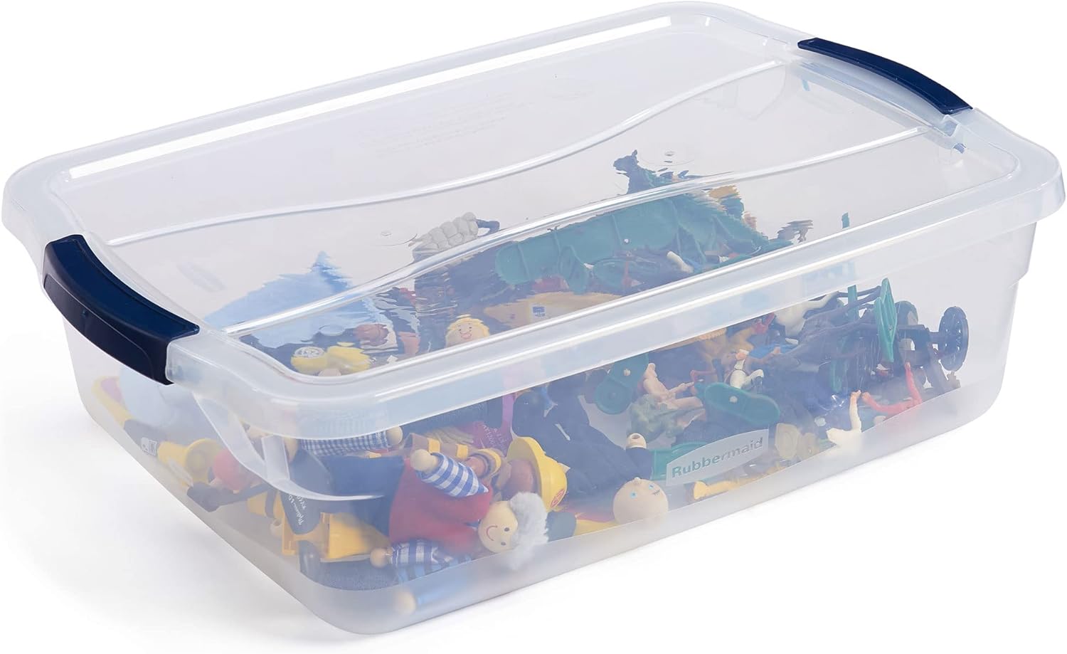 Rubbermaid Latching Plastic Storage Totes - Durable & Versatile 12-Pack for Organizing