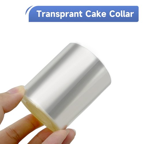 Urxirha 2 Pack Cake Collars 2inch × 394inch, Transparent Acetate Sheets for Baking, Clear Cake Strips Cake Rolls for Cake Decorating