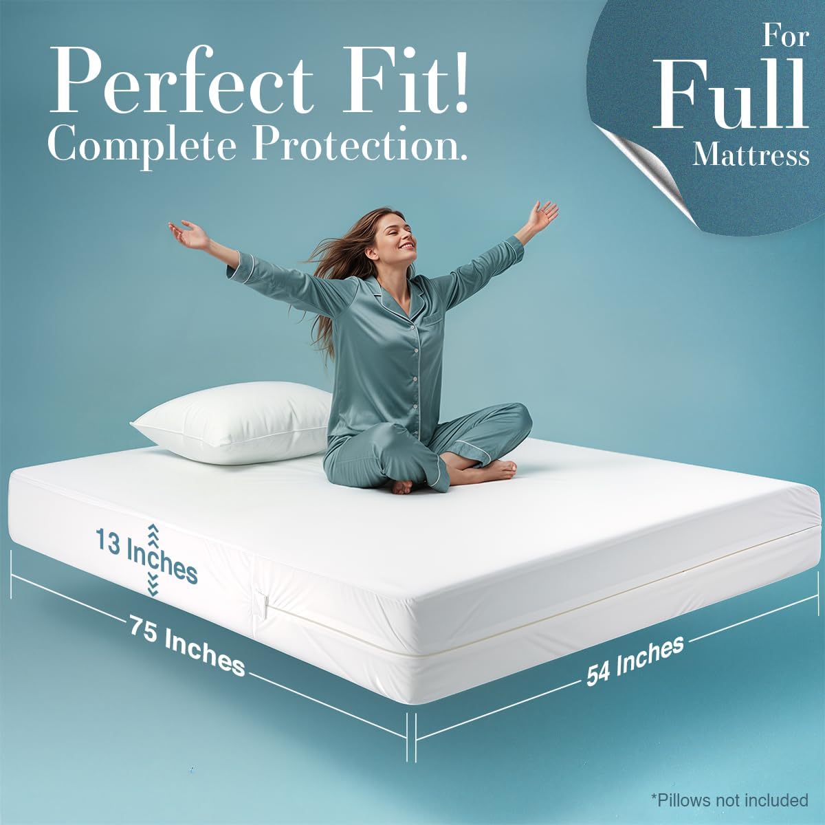 Utopia Bedding Waterproof Mattress Encasement - Full Size, Bed Bug Proof & Absorbent Cover