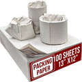 Regine Switzerland Packing Paper Sheets - 100 Small White Sheets for Moving & Shipping | 13 x 12 Inches