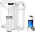 Waterdrop Compact Electric Water Filter Pitcher - 200-Gallon Rechargeable Dispenser | Reduces PFOA, Lead & Chlorine, 14-Cup, White