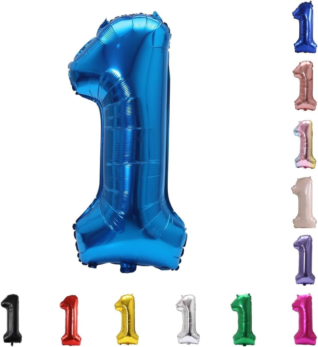 YPSelected 32-Inch Blue Helium Number Balloon - Perfect for Birthday & Wedding Celebrations (0-9)