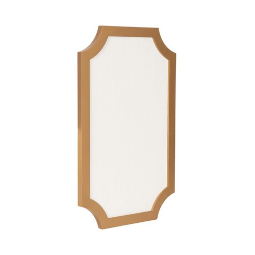 Kate and Laurel Holbrook Glam Framed Scallop Fabric Pinboard, 15 x 24, Gold, Decorative Modern Scalloped Bulletin Board for Use as Dorm Room Decor or Vision Board
