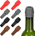 8Pcs Silicone Wine Stopper Leakproof Airtight Seal, Reusable Bottle Caps, Wine Bottle Cover Caps to Keep Wine Fresh, Beer Champagne Stopper Home Use