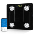 YPENSLZX Digital Simple Scale with Led Display Practical Body Fat Scale, Bathroom Scale with Smartphone App (Black)