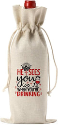 Funny Easter Wine Bag Easter Basket Easter Christian Religious Decorations Easter Holiday Gifts for Women Men Easter Wine Bag Wine Accessory Sets Gifts for Wine Lover Easter Party Decorations