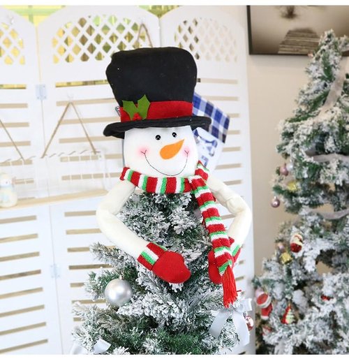 Christmas Tree Topper Snowman，Holiday Xmas Decorations Funny Home Decor，mas Holiday Party Decoration Ornament Supplies