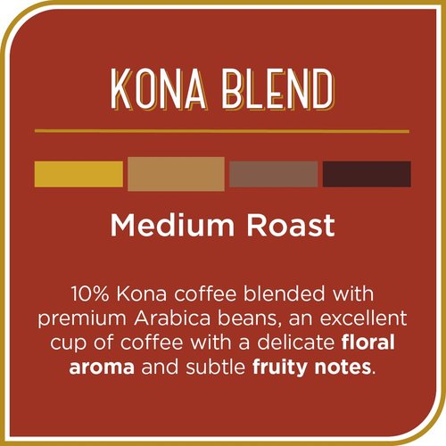 Don Francisco's Kona Blend Coffee Pods - Medium Roast, 24 Count, Compatible with Keurig Brewers