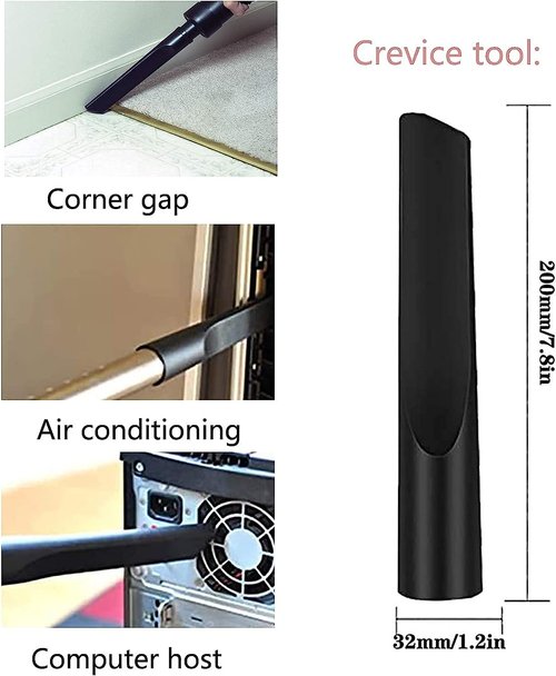 Vacuum Attachments for Shop Vac Accessories 1 1/4 inch Cleaning Accessories Kit with Universal Vacuum Hose Adapter Vacuum Extension Wand Horse Hair Brush Flexible Crevice Tool(8 PCS)