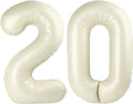 Skiennix 40-Inch Cream Number Balloon - Large 20th Birthday Decorations for Women | Perfect for Weddings & Family Reunions