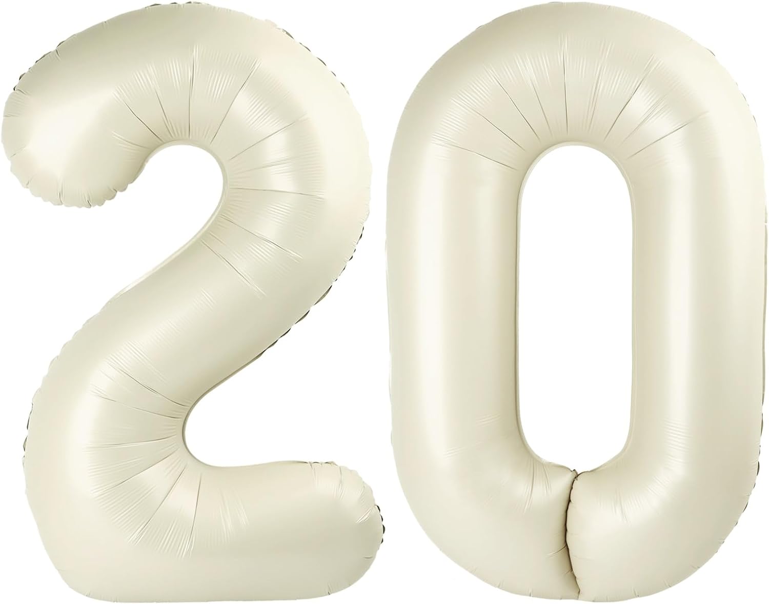 Skiennix 40-Inch Cream Number Balloon - Large 20th Birthday Decorations for Women | Perfect for Weddings & Family Reunions