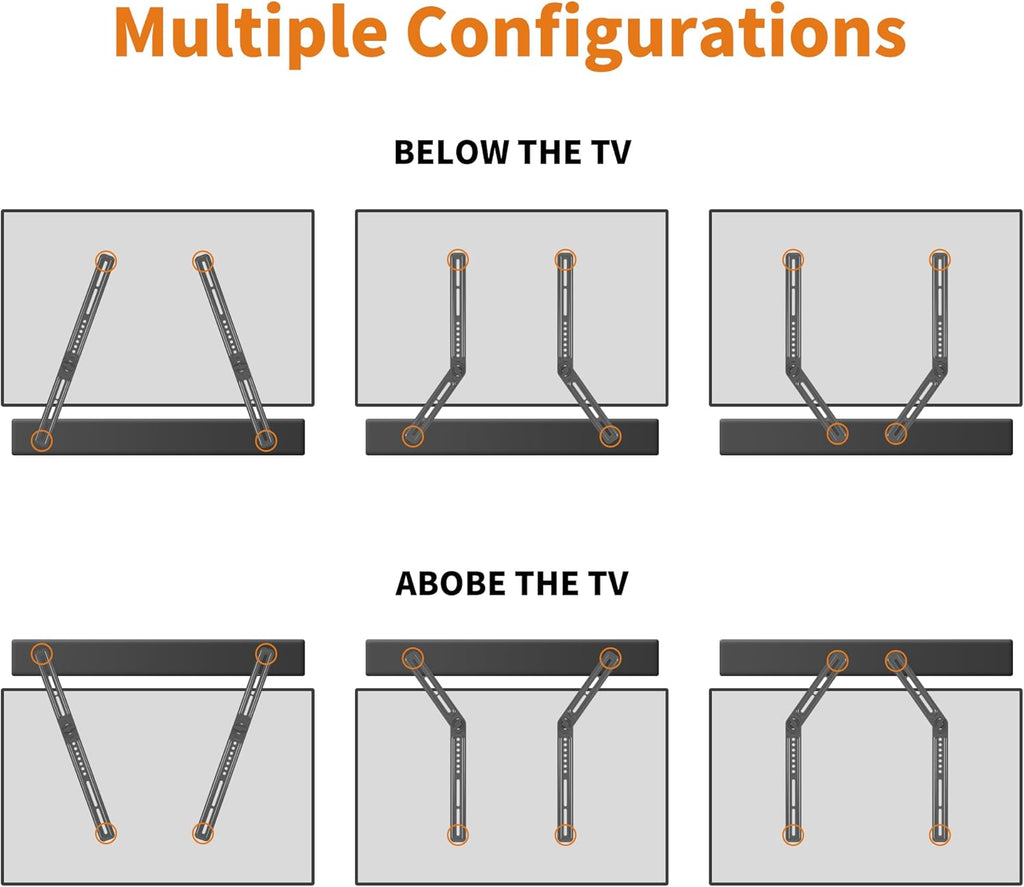 XINLEI Universal Sound Bar Mount | Fits 23-65 Inch TVs | Securely Holds Up to 22 lbs