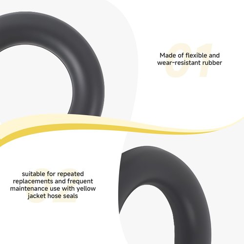 10Pack 19037 ORing Seals, Compatible with Yellow Jacket SealRight 1/4" Quick Couplers 19109 and 19209, HVAC Low Loss Fittings, Compatible with Yellow Jacket Hose Gasket, Refrigerant Hose Seal Rings