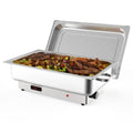 9 QT Electric Chafing Dish Food Servers and Warmers Stainless Steel Chafing Dish Buffet Set,Commercial Food Warmer with Temperature Control Display for Parties, Catering, Festivals