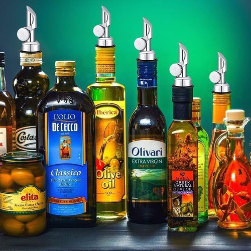 6PCS Weighted Liquor Bottle Pourers, Auto Flip Olive Oil Spout, Stainless Steel Olive Oil Dispenser Spout, Alcohol Pourer Spouts, Liquor Pourers for Suitable About 3/4" Bottle Mouth