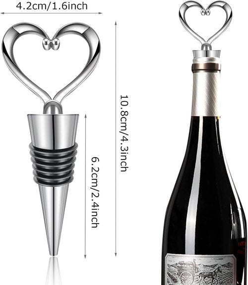 3PCS Wine Stopper Reusable Wine Stoppers Heart Shape Wine Beverage Bottle Stopper Bottle Cover Wine Outlet Cap for Wine Champagne Beer Collection