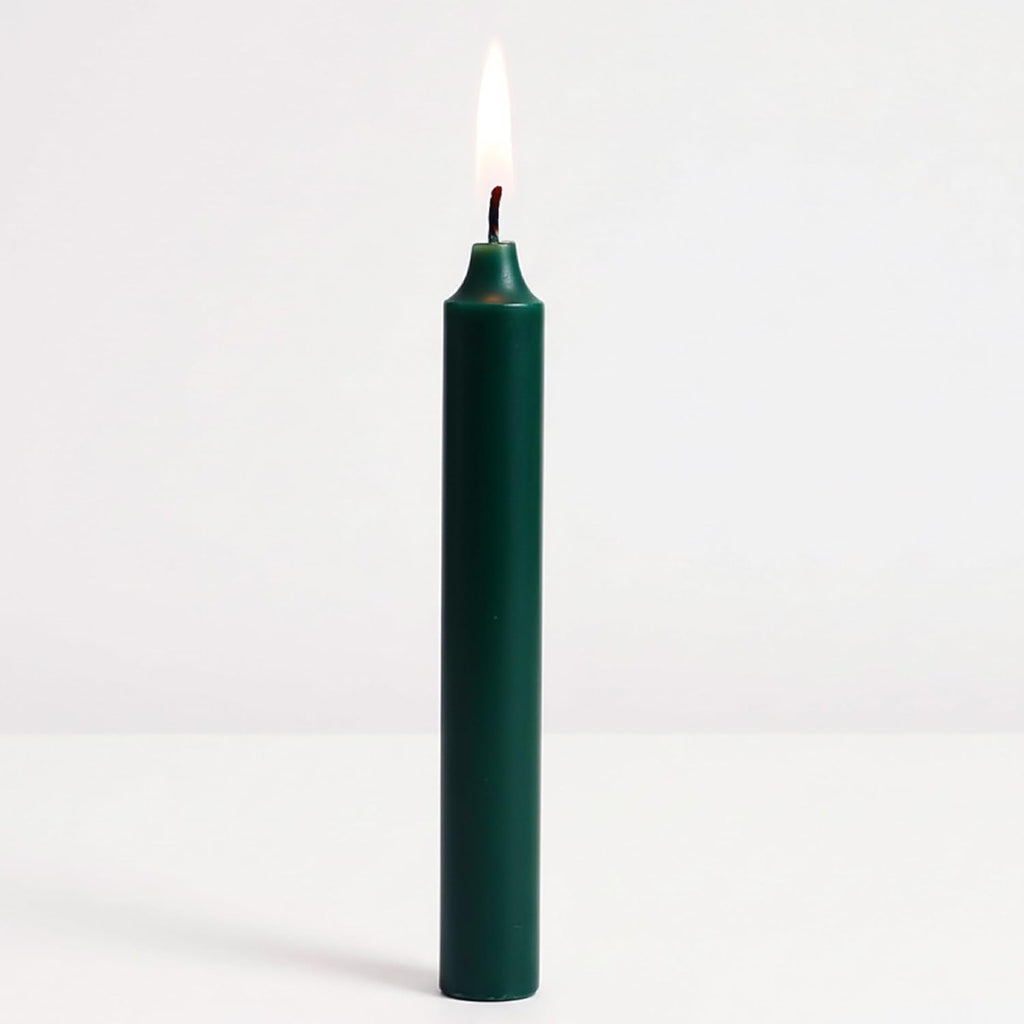 Biedermann & Sons Unscented Pine Green Tree & Chime Candles | 4 Inch Tall, 20-Pack - 2-Hour Burn Time