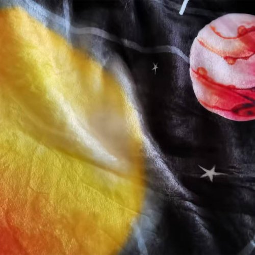 Trehxr Space Throw Blanket for Kids Boys and Girls-50 X60 Soft Planets Blankets Solar System Lightweight Flannel Blanket for Sofa Bed Couch