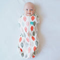 ergoPouch Cocoon Swaddle Sack 0.2 TOG - Gentle Snug Fit Baby Sleep Sack for Calm Sleeping (3-6 Months, Blush Leaf)