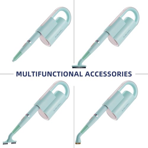 Newbealer 7 Pieces Replacement Accessories for All-in-1 Steam Mop & Detachable Handheld Cleaner NB602N - Triangle, Brass, Gap, Nylon Brushes, Steam Jet Nozzle and Squeegee, Mop Parts Brush Heads 7pcs