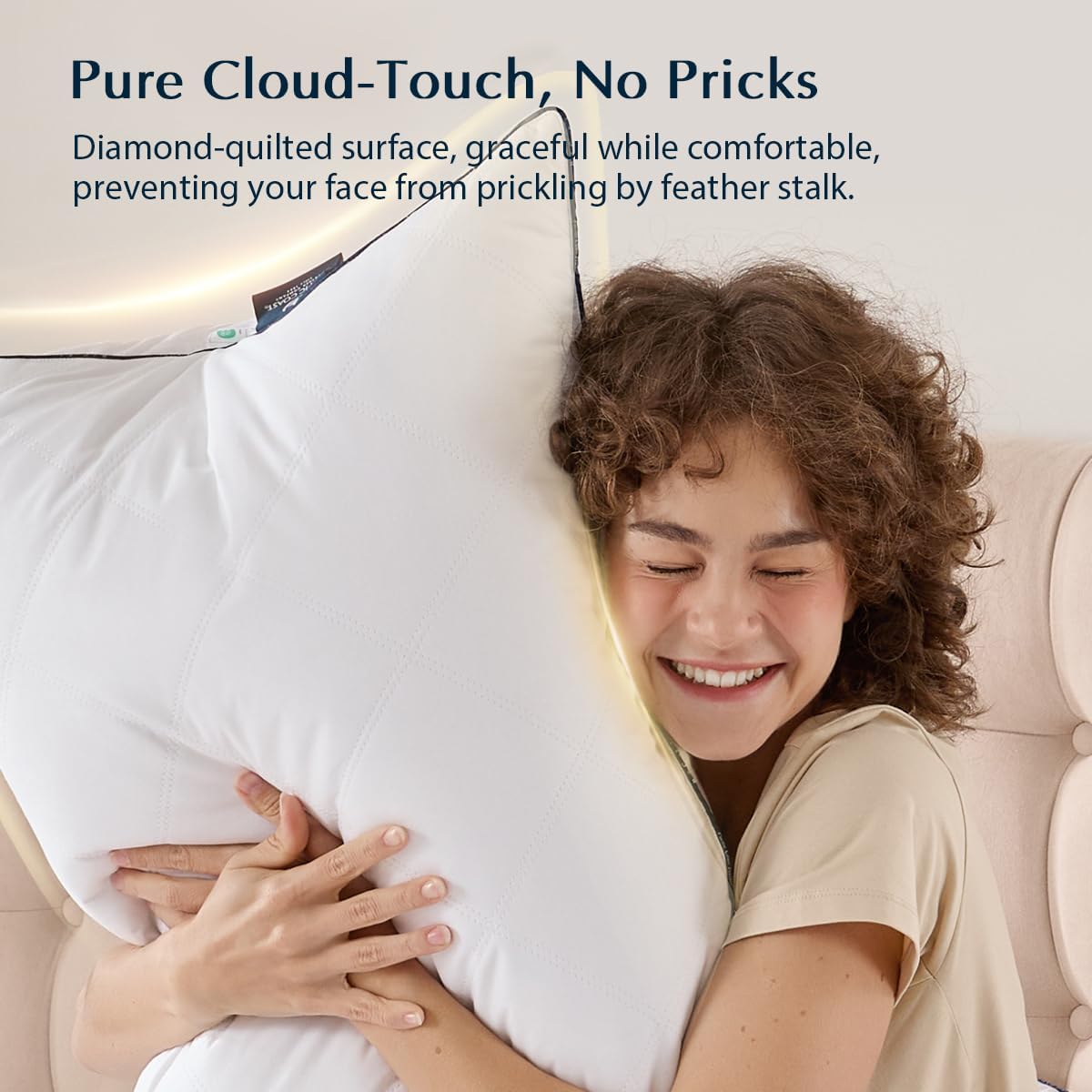 Pacific Coast Premium Goose Feather & Down Bed Pillow - Standard Size, Medium Support for Side & Back Sleepers