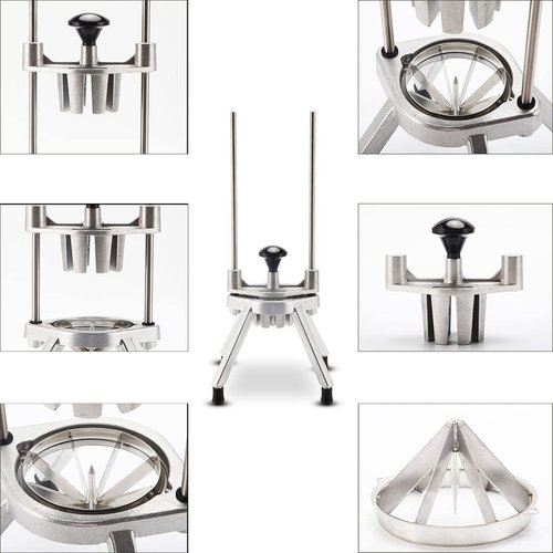 Generic Commercial Lemon & Lime Wedge Slicer Cutter, 4/6/8/12 Wedges, Aluminum & Stainless Steel Blade, Lime Color, Manual, Kitchen & Restaurant Use