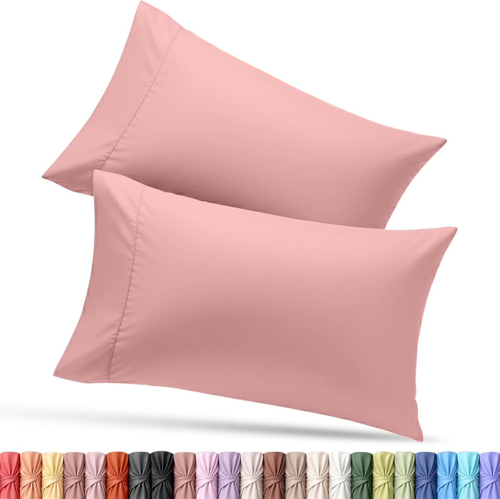 Utopia Bedding Pillow Cases - Soft Brushed Microfiber 2-Pack | Oeko-TEX Certified, 20x26 Inches (Pink)