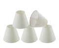 Aspen Creative 32128-5A Small Hardback Empire Shape Chandelier Clip-On Lamp Shade Set (5 Pack), Transitional Design in White, 6" bottom width (3" x 6" x 5")