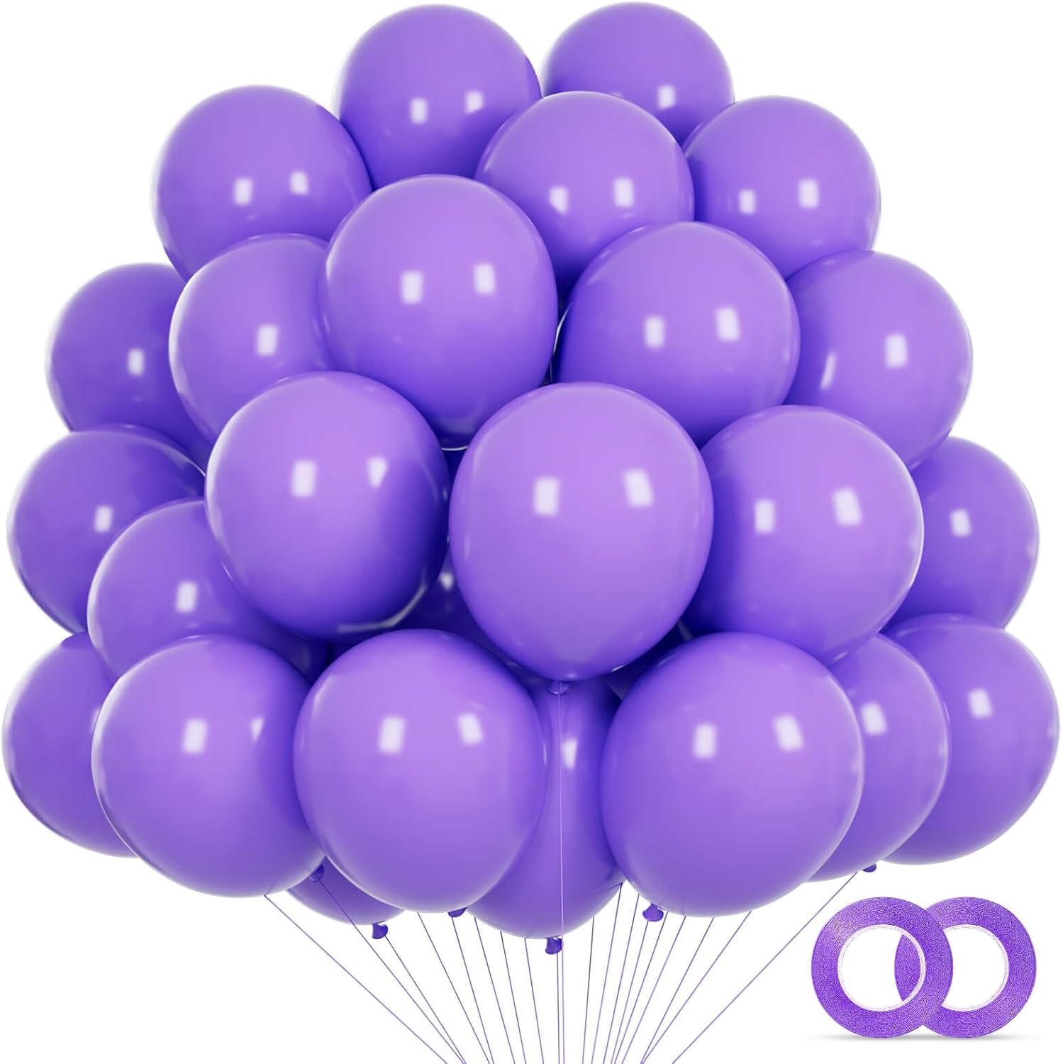 Purple Balloons - 110 Pcs Mini 5-Inch Thick Latex Balloons for Birthday, Wedding & Baby Shower Decor
