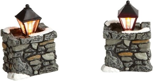Department 56 Limestone Lamps - 1.89 Inch Gray Accessories for Villages