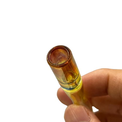 2 PCS 3 Inch long Handmade Golden Borosilicate Glass Tube 11mm 0.4IN OD, 9mm 0.35 ID Glass Blowing Stem Steam Tube