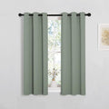NICETOWN Blackout Curtain Panels - Thermal Insulated Draperies | 29x45 Inches, Greyish Green (1 Pair)