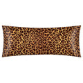 Leopard Design Body Pillow Covers Decorative Soft Bedding Satin Pillowcase with Zipper Closure Cooling Breathable Long Pillow Case-21"x 54"