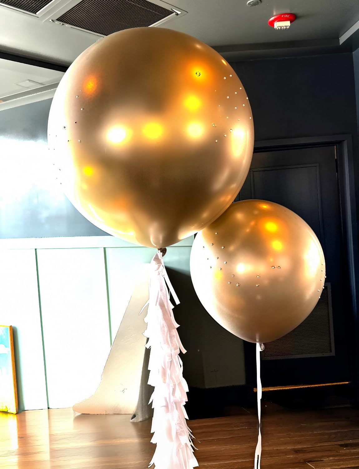 Skiennix 36 Inch Metallic Gold Balloons - Jumbo Chrome Latex Balloons for Graduation & Party Decor