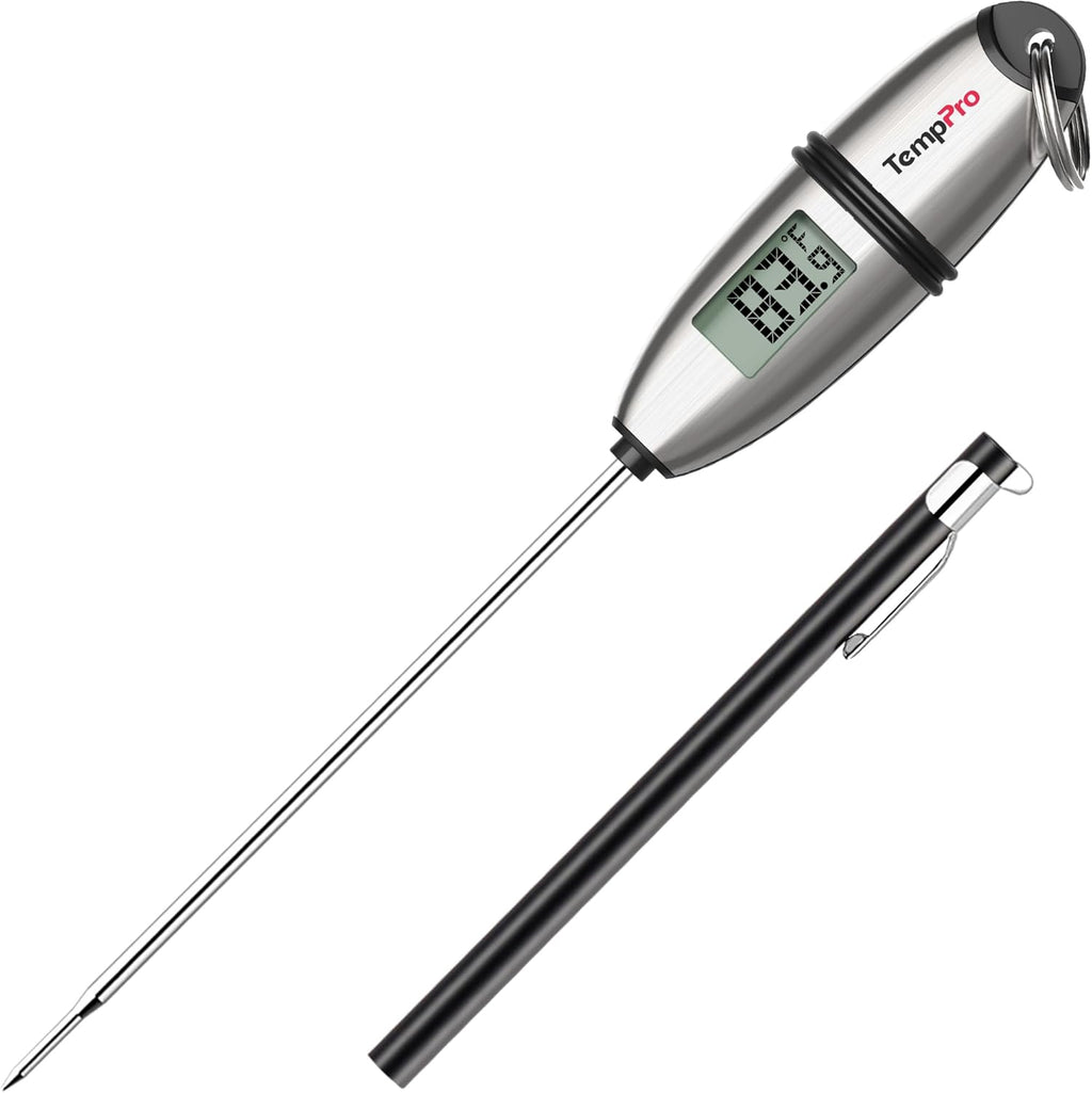 TempPro Digital Food Thermometer - Super Long Probe for Cooking, Baking, and BBQ | Ideal for Meat, Bread, and Candy