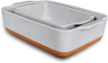 Mora Ceramic Baking Dishes Set of 2 - Versatile Porcelain Casserole & Loaf Pans | 7x11 in, Grey