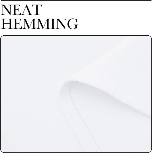 NICETOWN Curtain Set - 50% Light Reducing Drapes for Living Room | 2 Panels, 42" x 84", Pure White