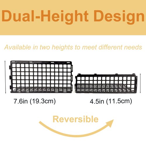 Neehows 12 Pcs Under Couch Blocker for Pets, Bed Blocker with 100 Durable Zip Ties (25cm length, 5mm width), Plastic Under Sofa Toy Stopper Bed Barriers for Cats Dogs Furniture - Black