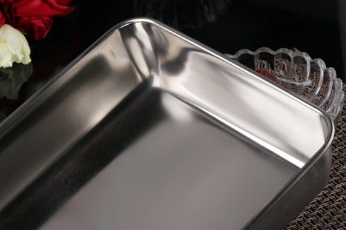 **Regine Switzerland Heavy Duty Stainless Steel Baking Sheet - Superior Mirror Finish, Dishwasher Safe | 9.65" x 11.8" x 2.36"**