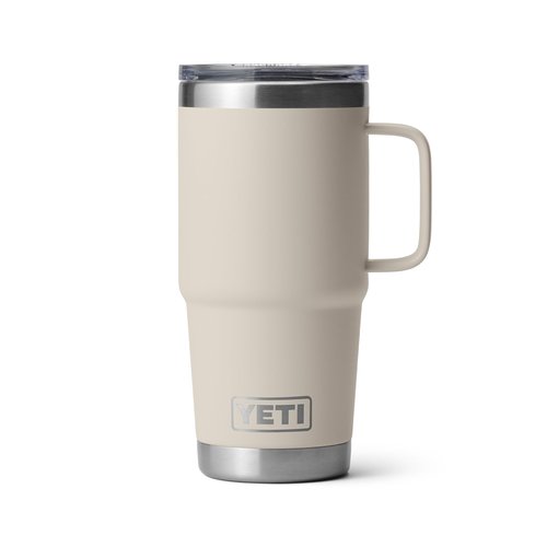 YETI Rambler 20 oz Travel Mug, Stainless Steel, Vacuum Insulated with Stronghold Lid, Cape Taupe
