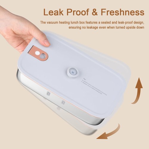 GAOCO Vacuum Electric Lunch Box - Portable Heated Food Warmer Equipped with Vacuum Preservation for Adult Men and Women,1L Capacity 60W Fresh Keeping for Office Work Gym Home Use