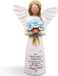 AUKEST Retirement Gifts for Women - Elegant 5.1” Blue Angel Figurine | Perfect Retirement Decoration