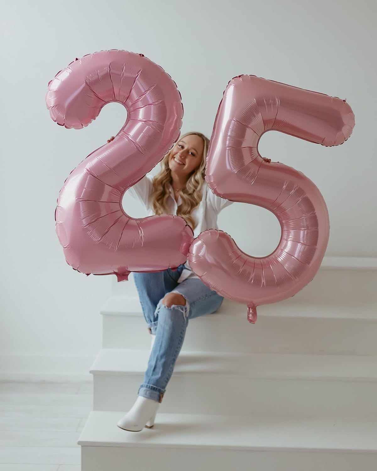 Pearlescent Pink Number Balloon | 40 Inch 0 Balloon for Birthday Decorations & Party Supplies
