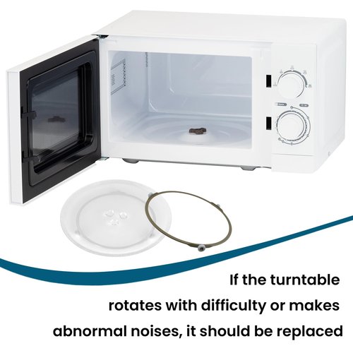SATUY Microwave Turntable Ring, 7.5" Microwave Oven Glass Plate Tray Support, Rotating Roller Support Ring with 14 mm Rollers (2 PCS)