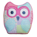 Cozy Line Home Fashions Bedding Accessory Decorative Novelty Throw Pillow, Cute Owl Bird Pink (Set of 1)